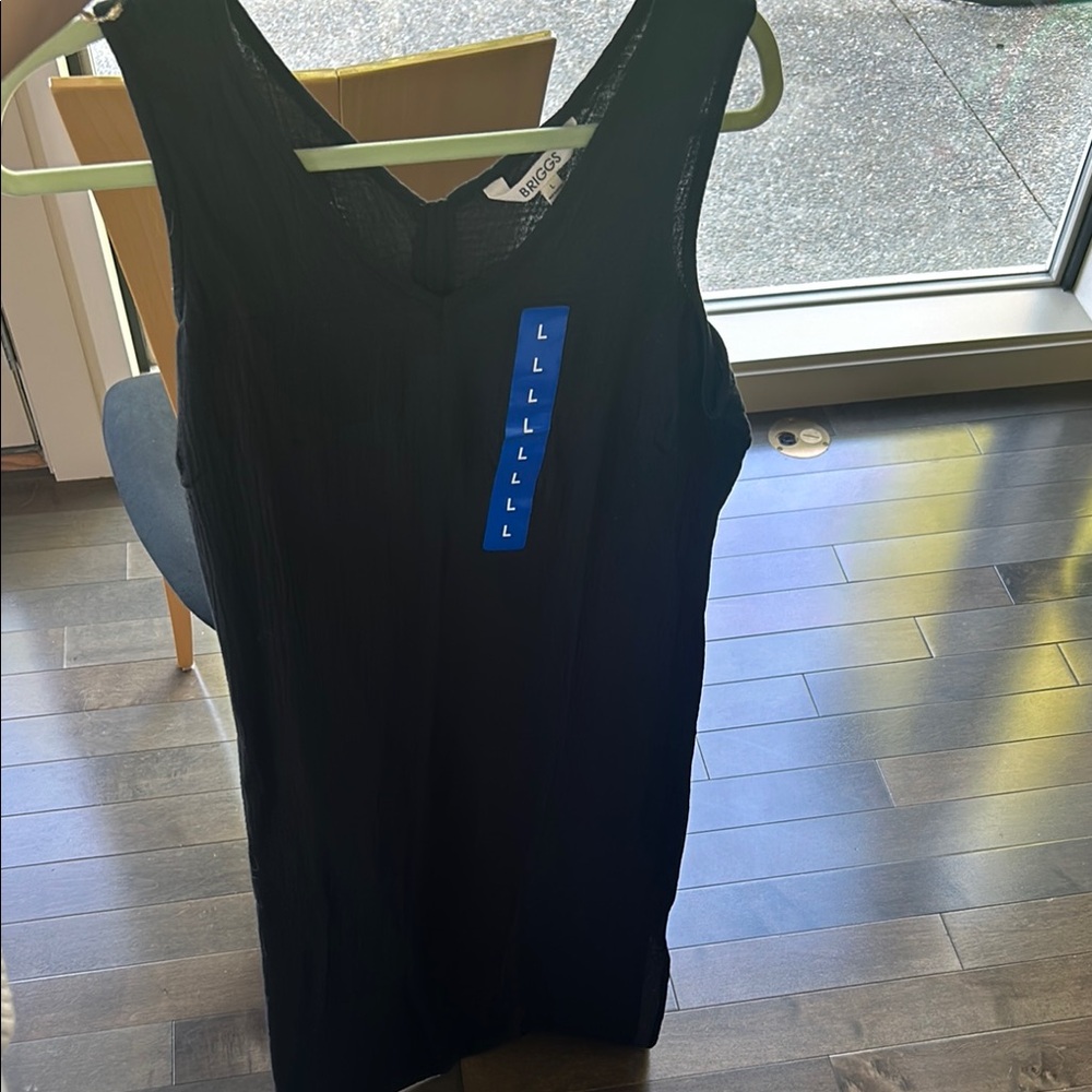 Briggs New York Charcoal Sleeveless Top